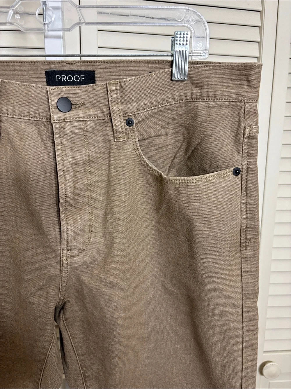 NWT Proof Slim Men’s Stretch Rover Pants in Tan 32 x 32